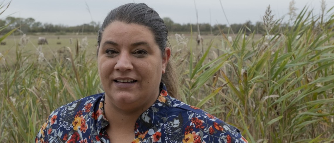 Marine Rozière dans sa Camargue natale. 