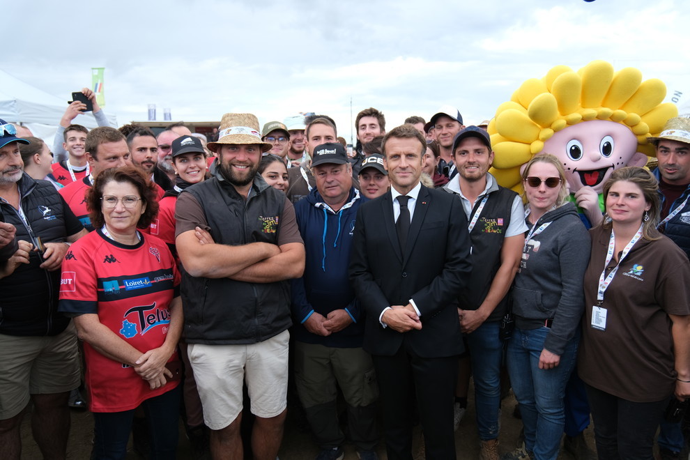 Emmanuel Macron à Terres de Jim 2022.