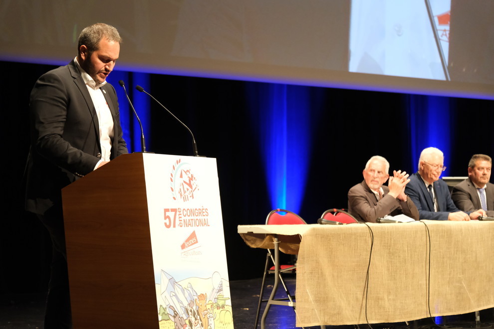 Arnaud Gaillot a ouvert pour la dernière fois en tant que président, le congrès de Jeunes Agriculteurs. 