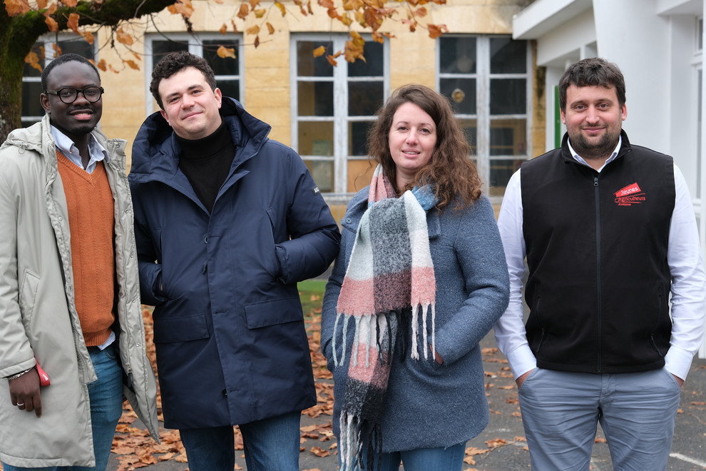 De gauche à droite : Adama Séne (plume du Rapport d’Orientation), Vincent Ferry, Stéphanie Lebègue et Romain Deleris (rapporteurs).